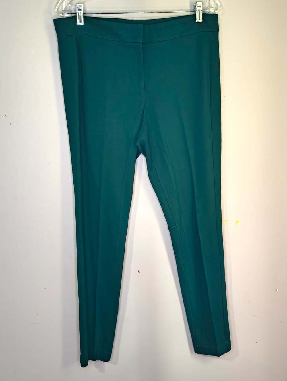 LOFT Women's Green Slim Skinny Dress Pants Stretch Zip Hook & Eye Rayon Blend 10